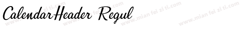 CalendarHeader Regul字体转换